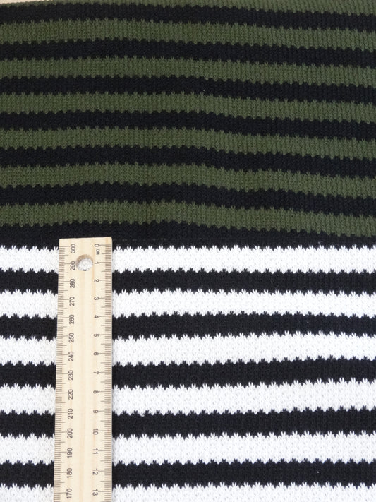 Remnant - 2.m Striped Rib Knit Pack #1