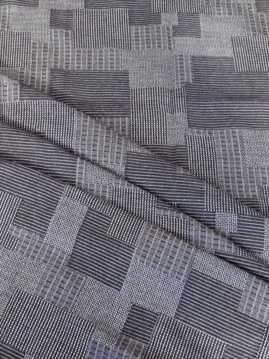 Remnant - 1m Black Patchwork Denim