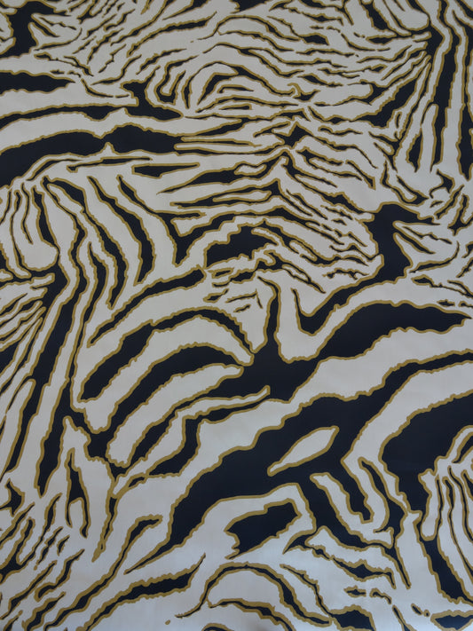 Remnant - 1m Tiger Printed Cotton Poplin