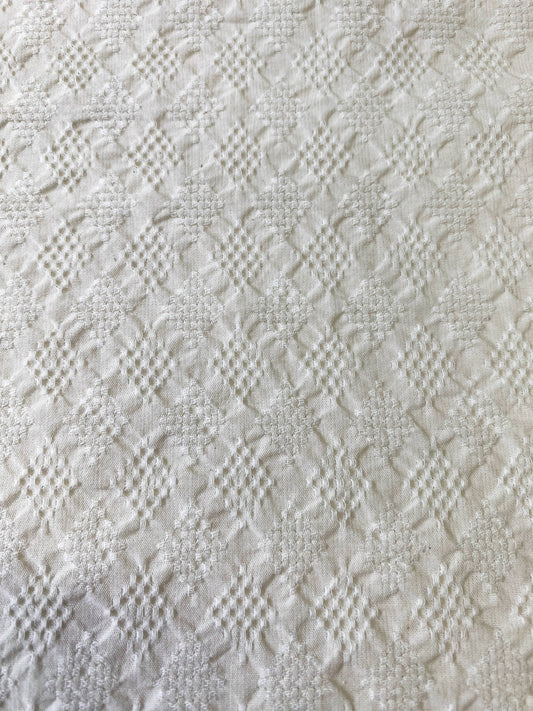 white Diamond design 100% Cotton diamond Dobby Fabric