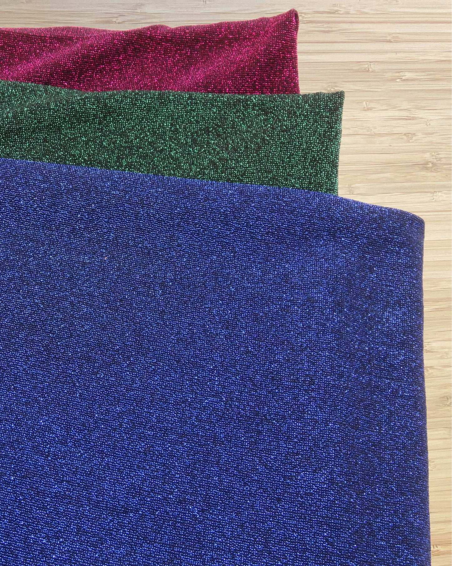 Remnant - 2.4m Stretch Glitter Lurex Knit #Pack 1