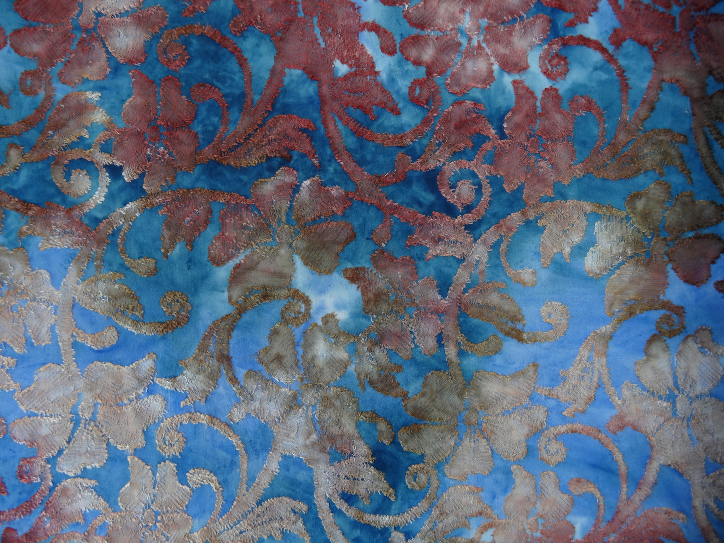 Tie Dye Vintage Floral Jacquard