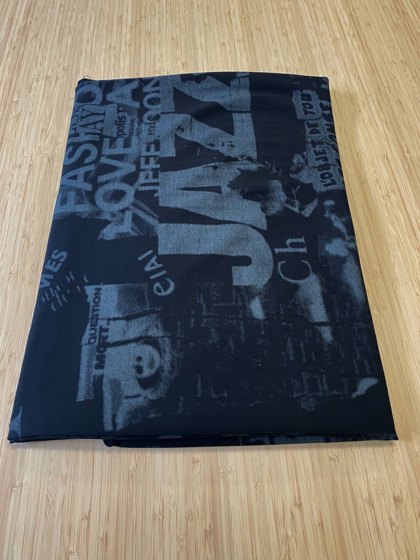 Black  - Typeset Printed Jersey