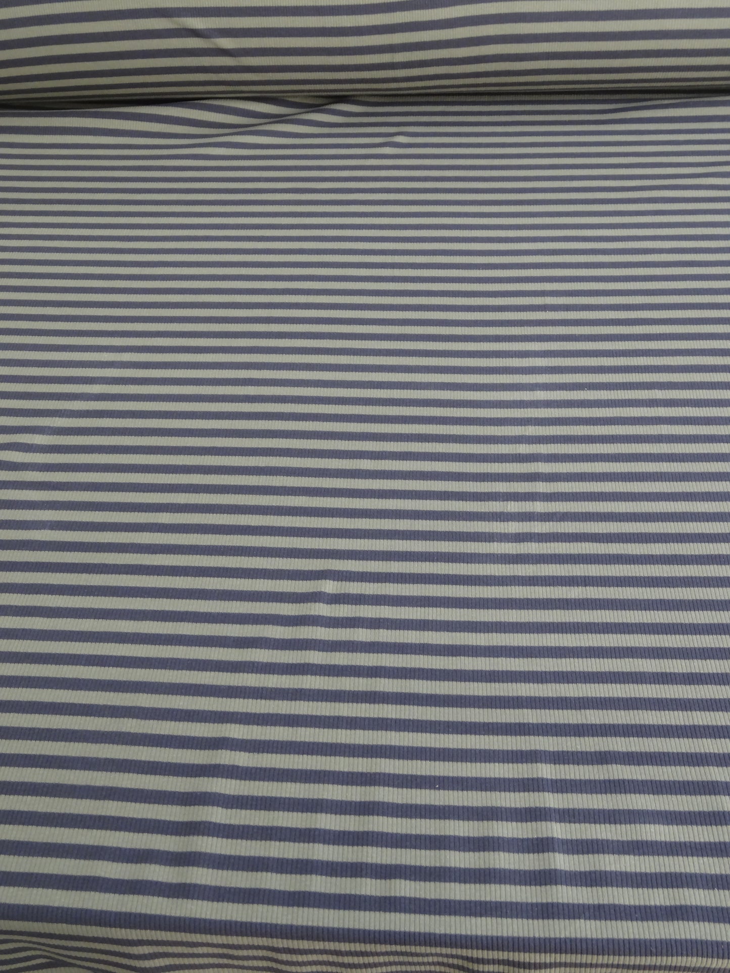 Striped Cotton Rib Knit - Khaki