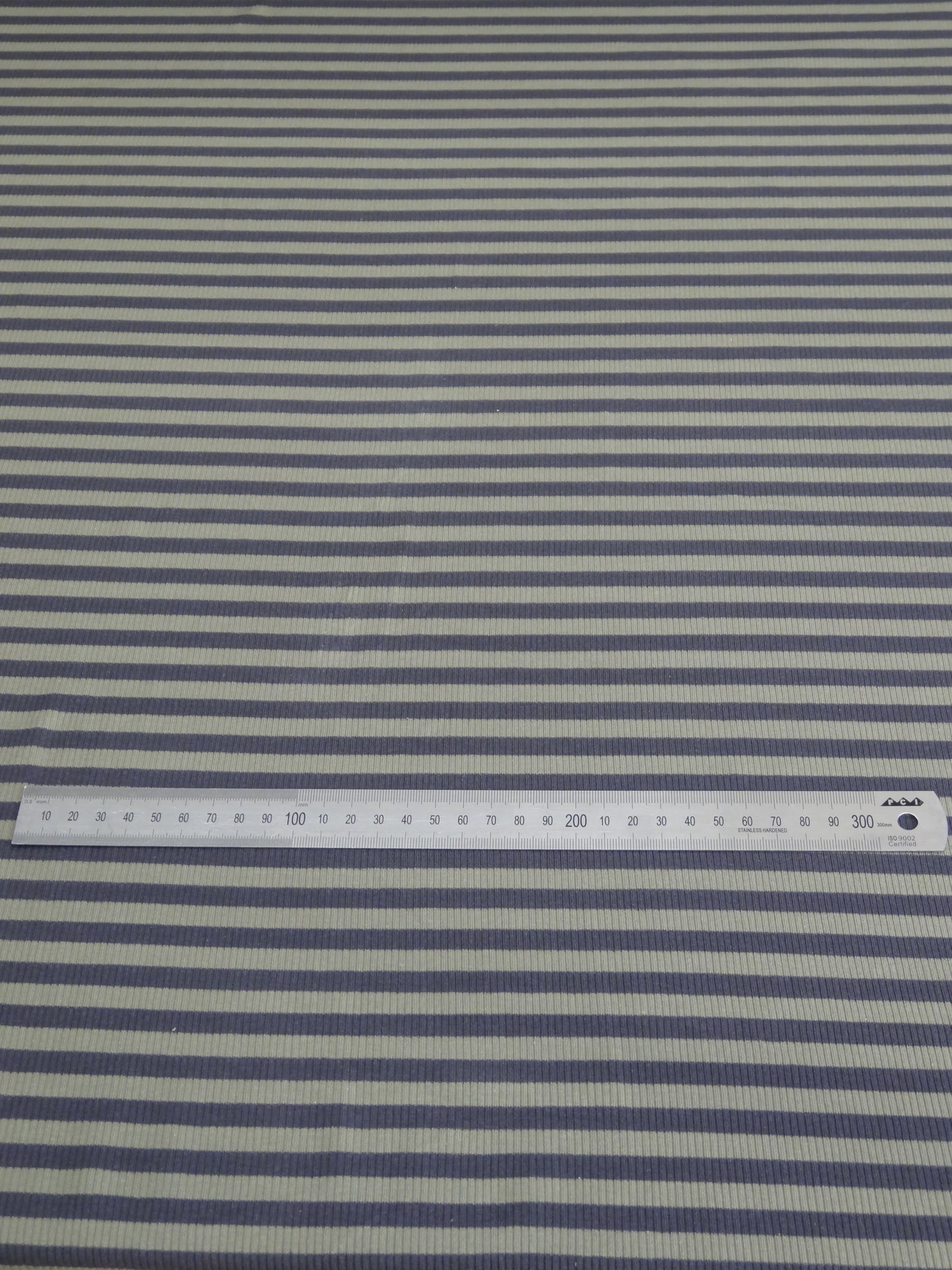Striped Cotton Rib Knit - Khaki