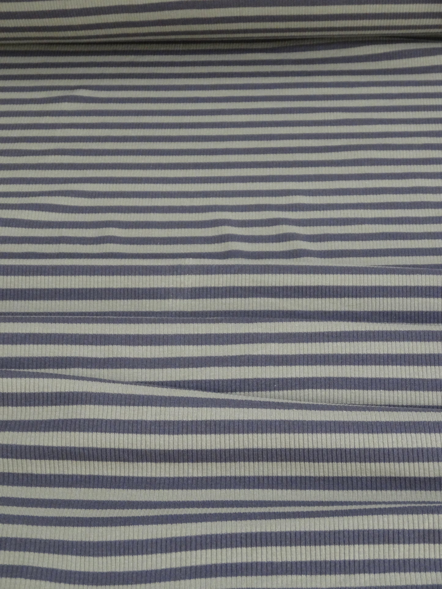 Striped Cotton Rib Knit - Khaki