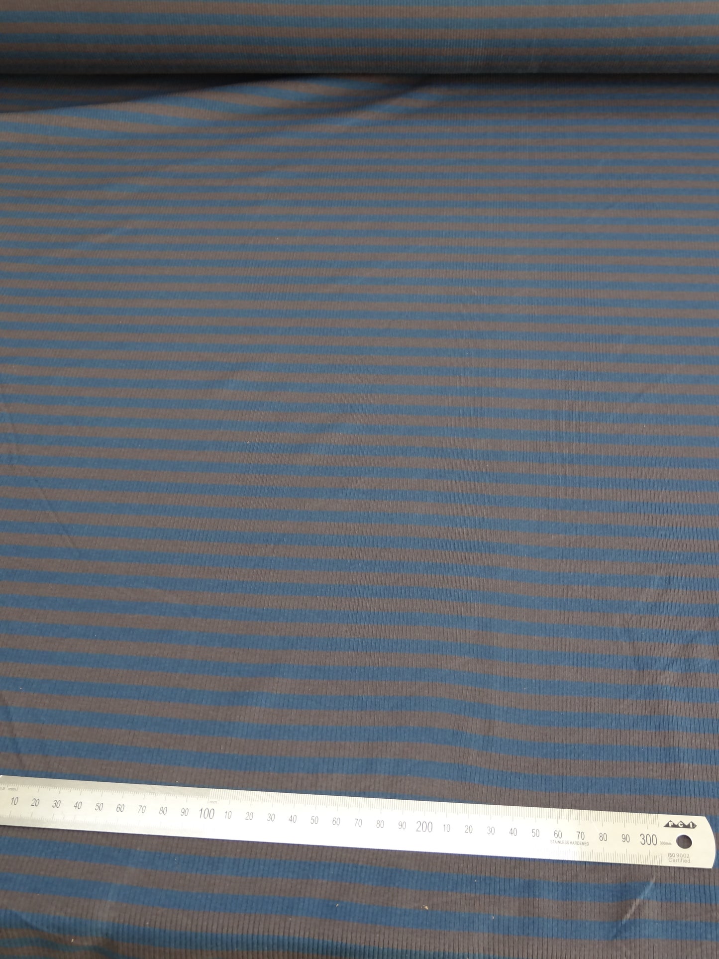 Striped Cotton Rib Knit - Blue