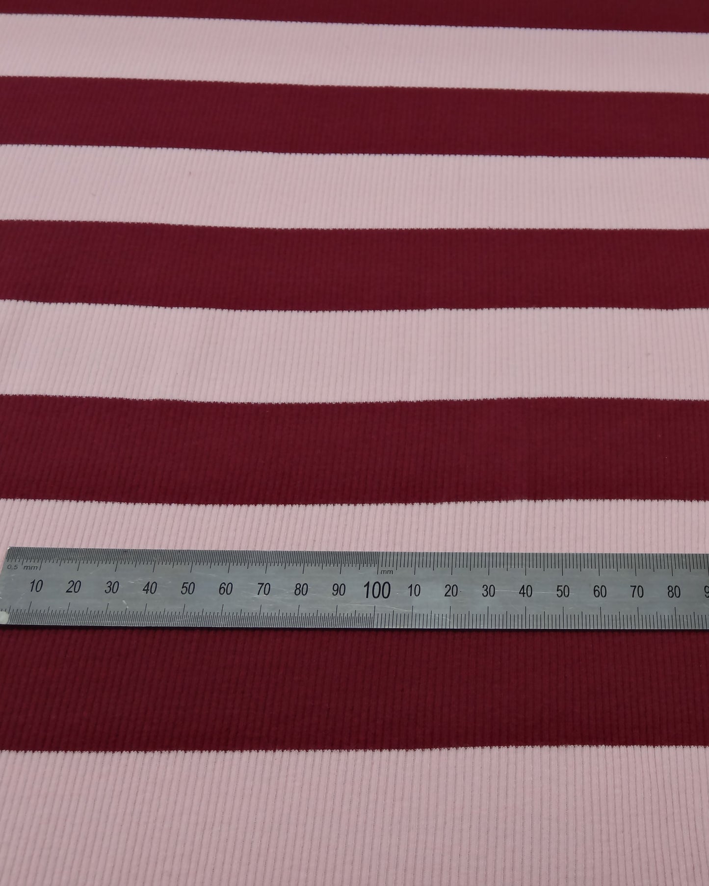 Wide Stripe Rib Knit - Berry / Pink