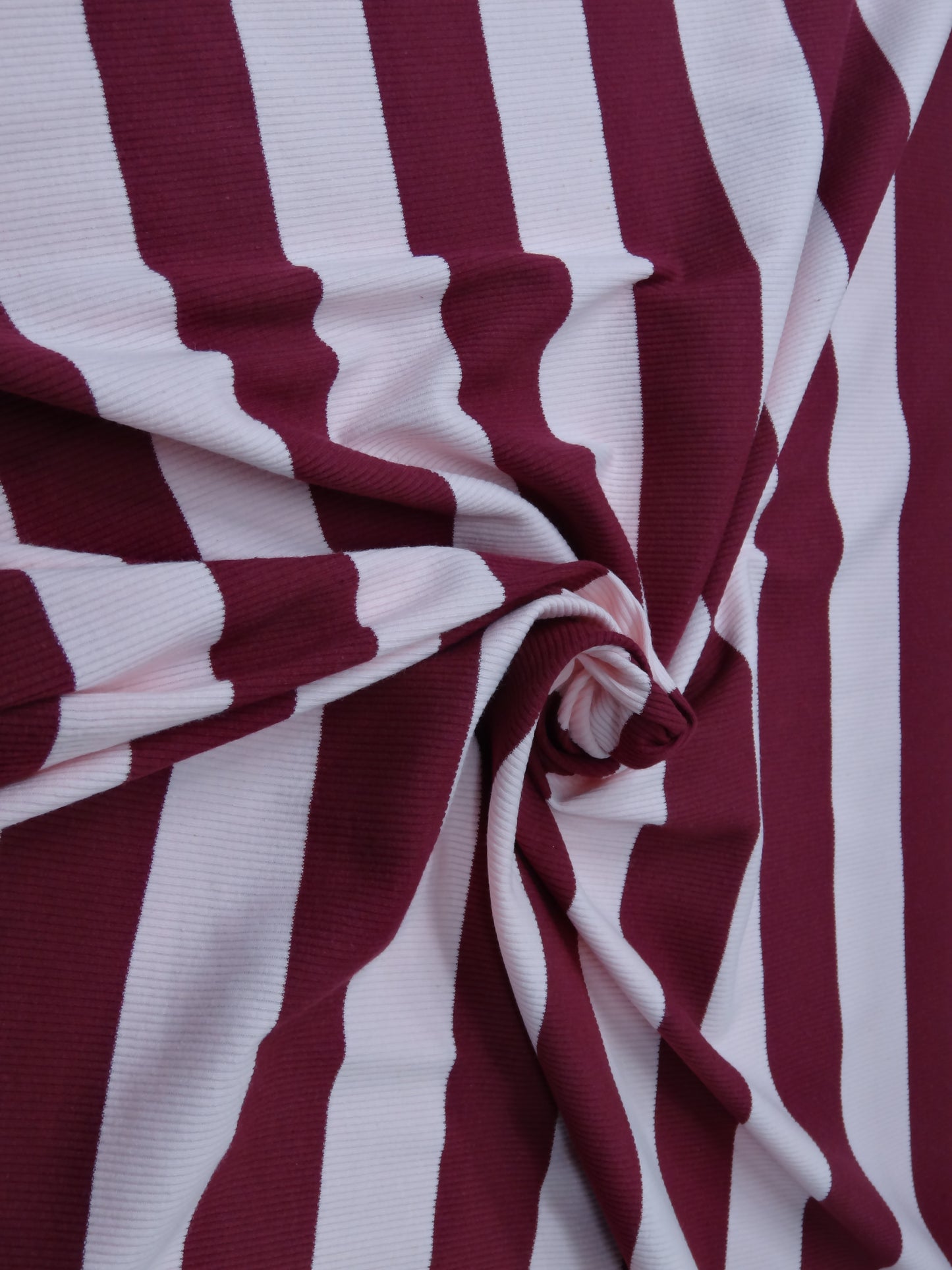 Wide Stripe Rib Knit - Berry / Pink