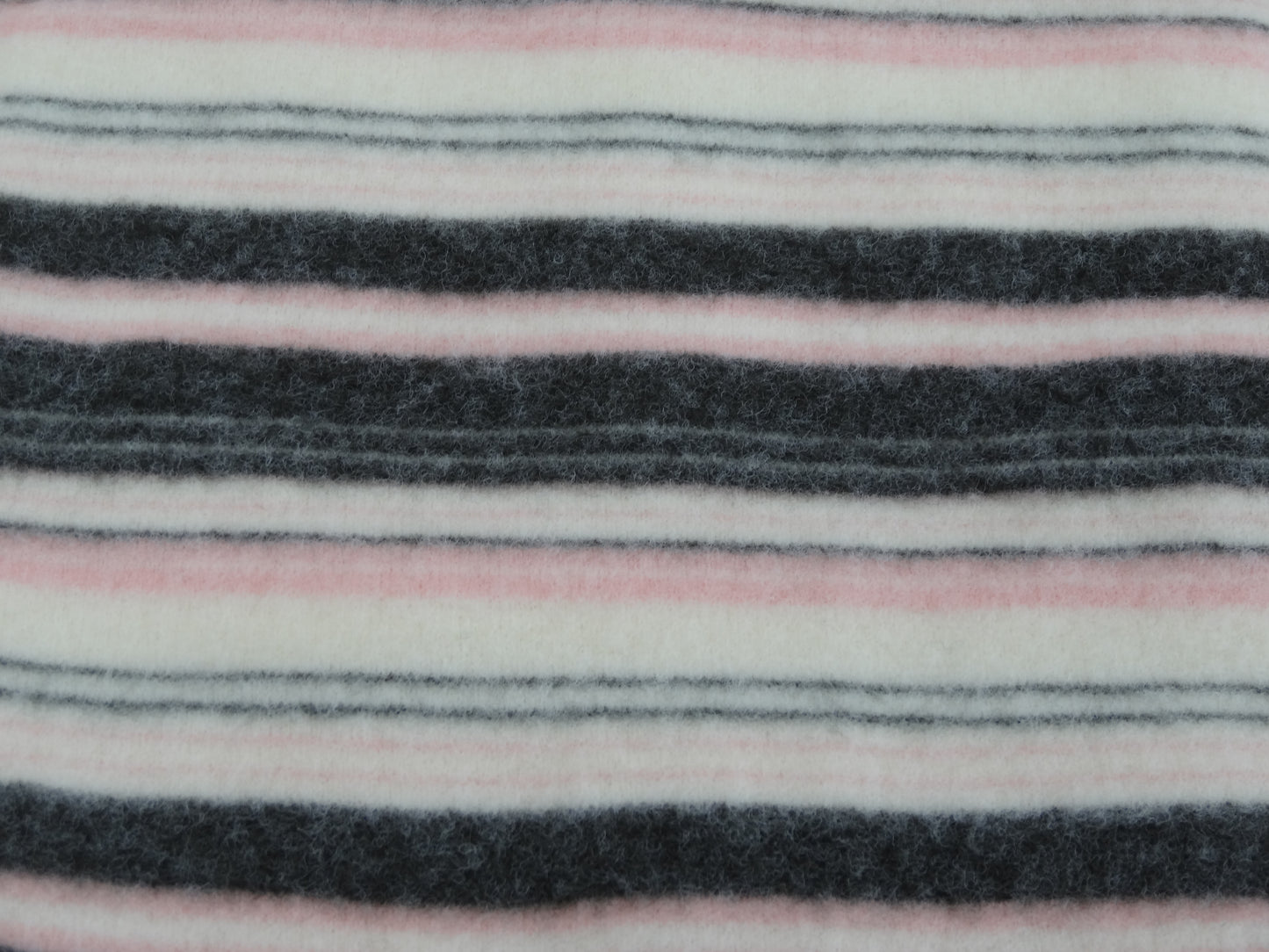 Remnant - 1.8m Fluffy Multicolored Striped Knit Pack #1