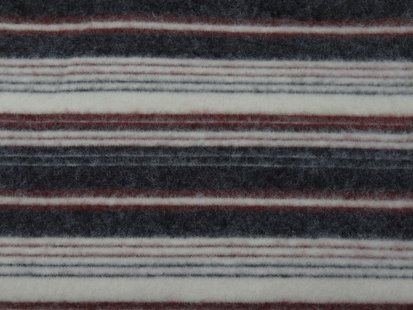 Remnant - 1.3m Fluffy Multicolored Striped Knit Pack #2
