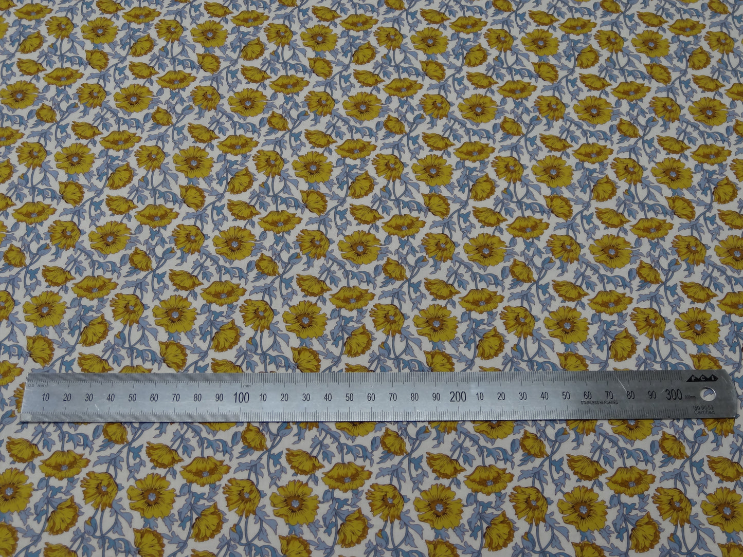 Floral Printed Cotton Voile - Yellow