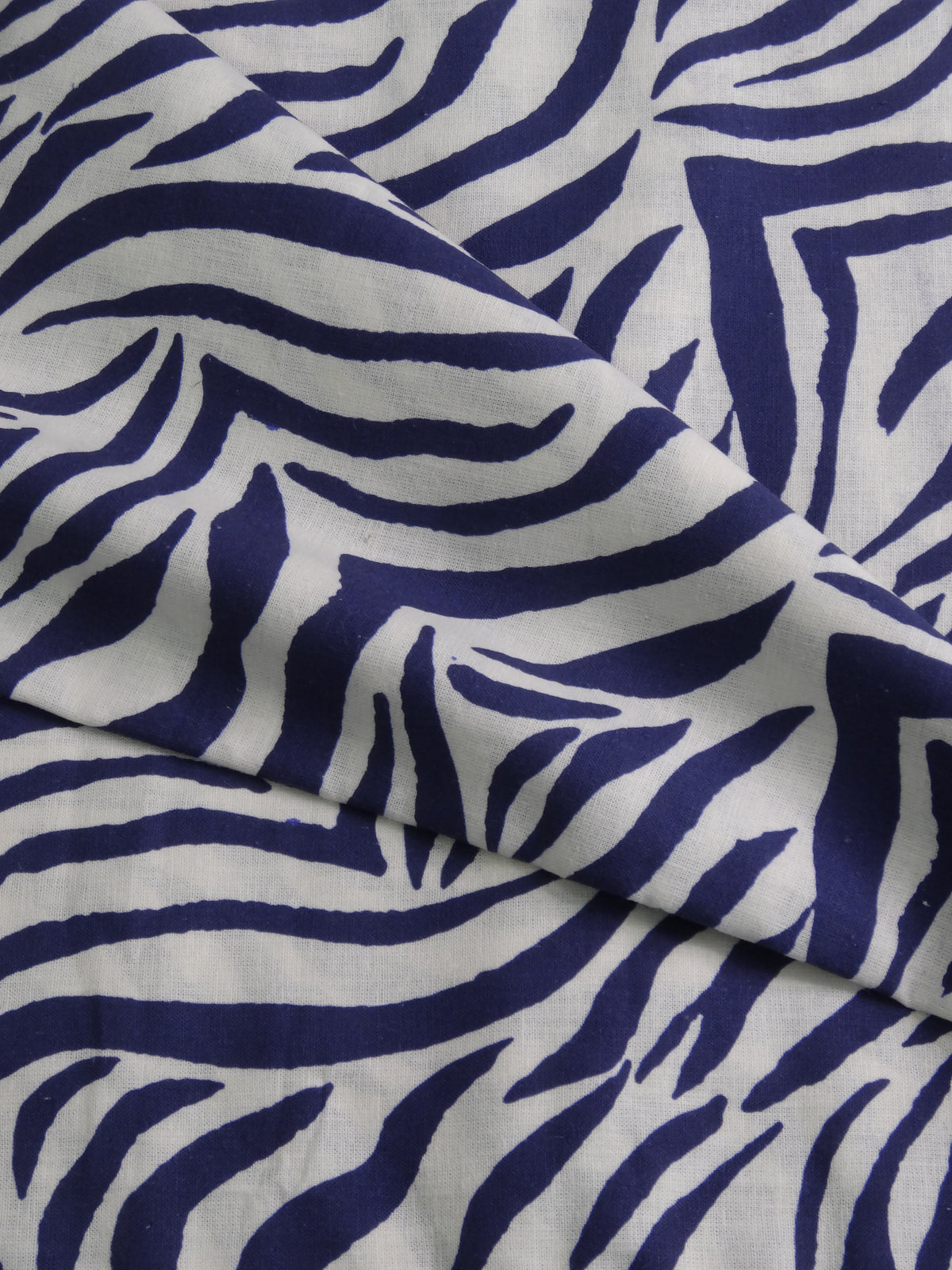 Remnant - 4.2m Zebra Print - Blue