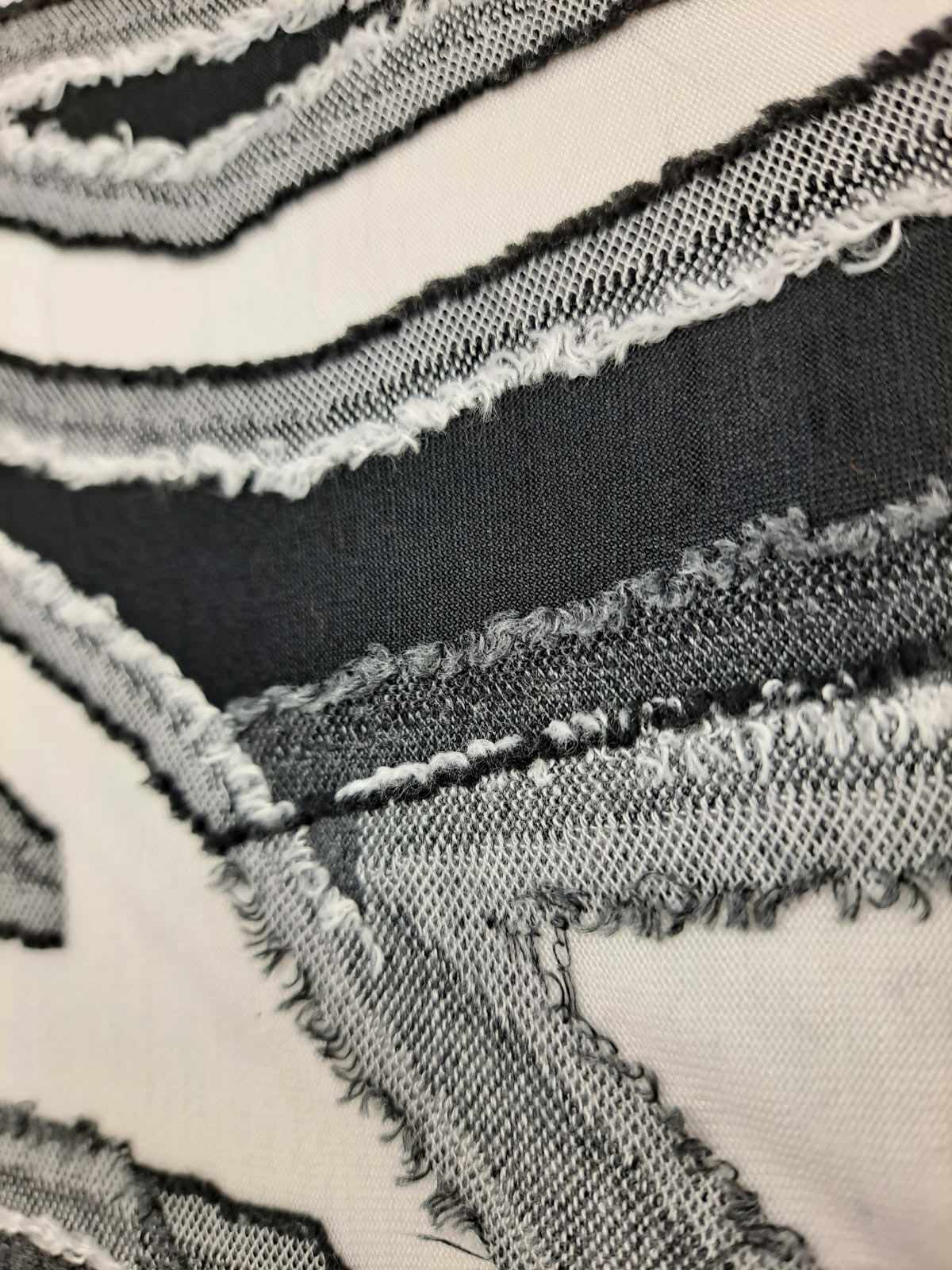 Abstract Greyscale Knit Jacquard