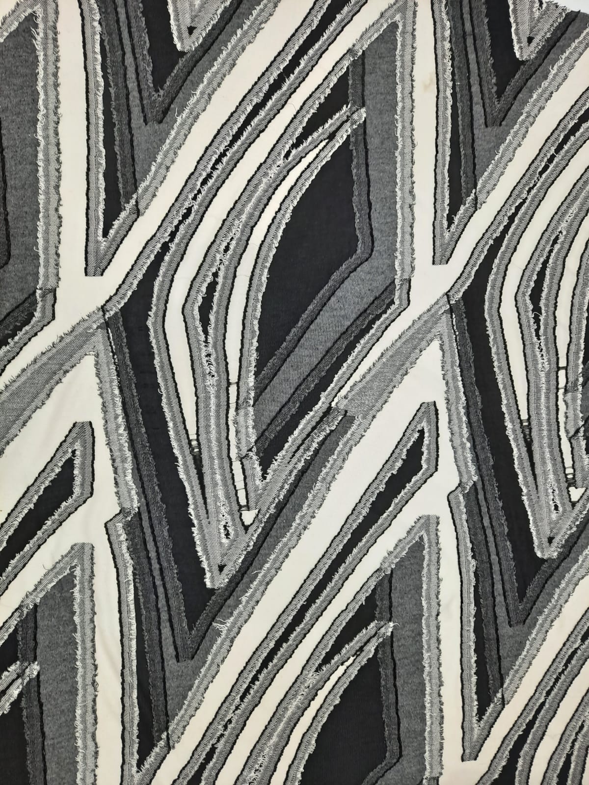 Abstract Greyscale Knit Jacquard