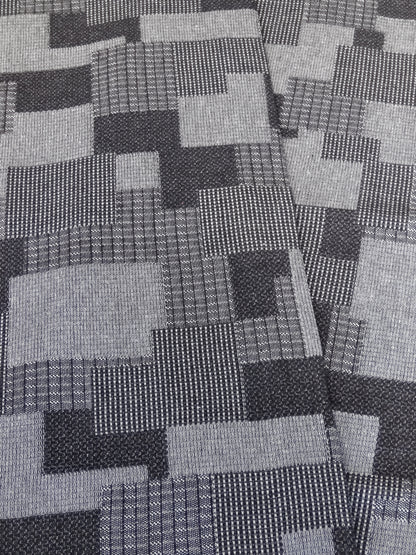 Remnant - 1m Black Patchwork Denim
