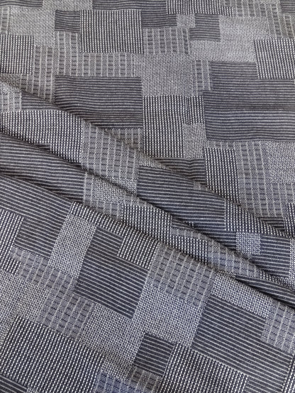 Remnant - 1m Black Patchwork Denim