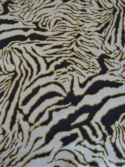 Remnant - 1m Tiger Printed Cotton Poplin