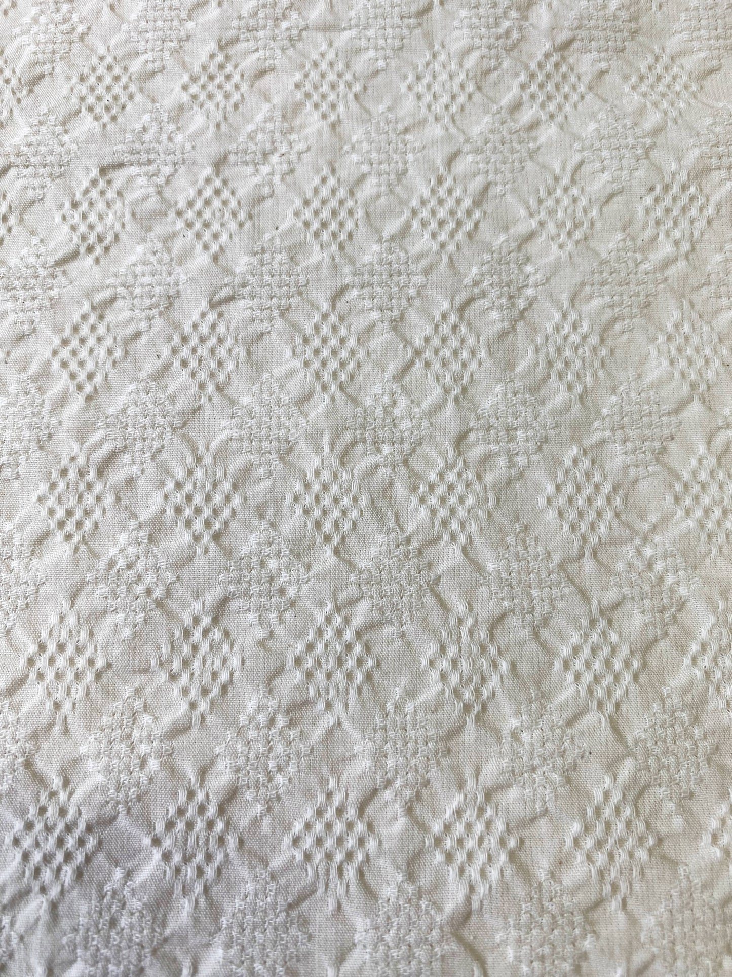 white Diamond design 100% Cotton diamond Dobby Fabric