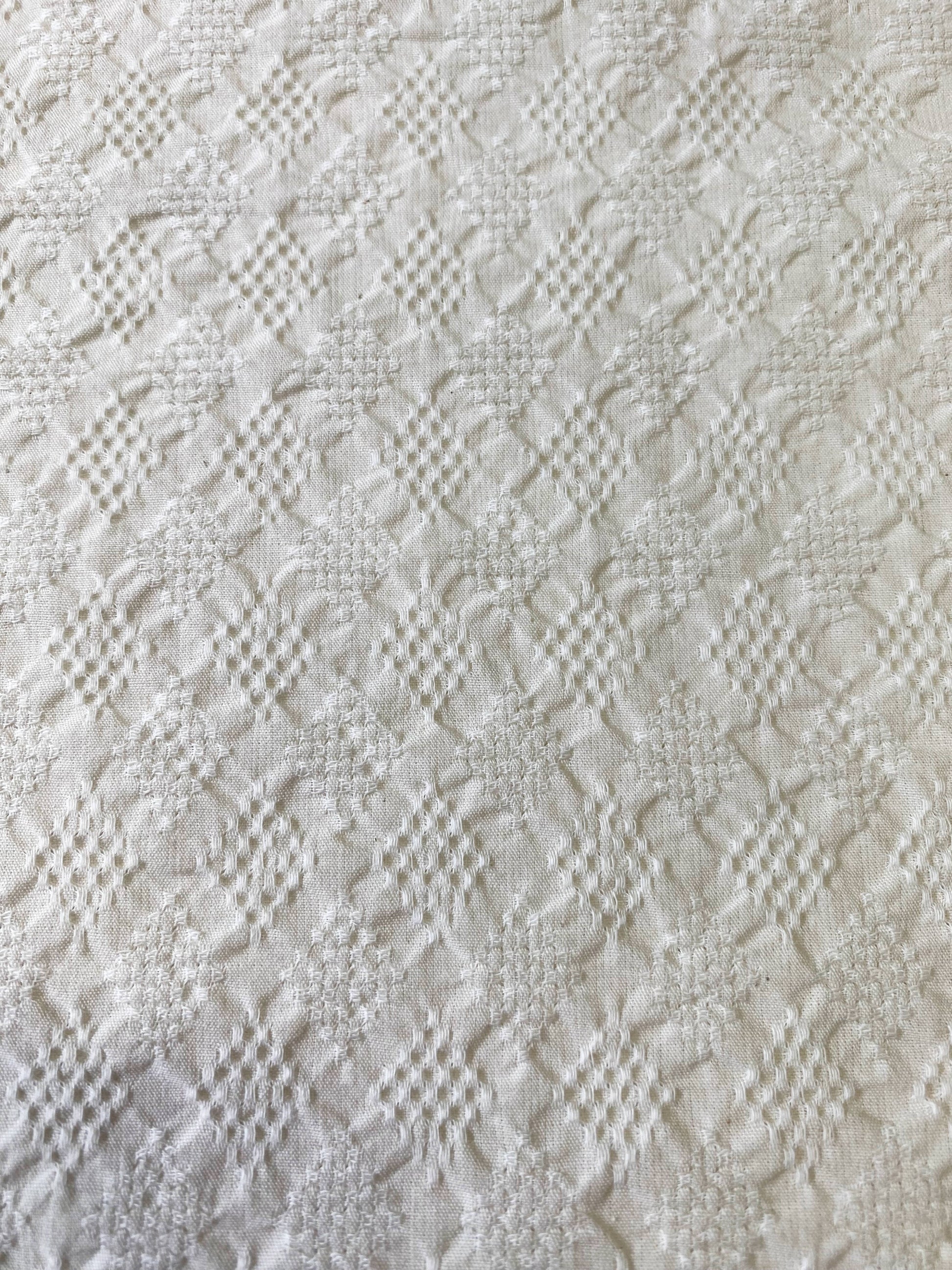 white Diamond design 100% Cotton diamond Dobby Fabric