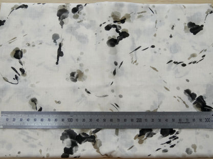 Remnant - 4.5m Linen Cotton Digital Print #1- Flecked