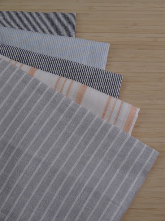 Remnant - 2.1m Itami Striped Linen Multi Pack