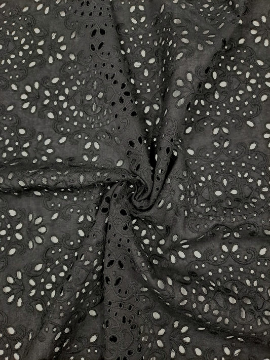 Medallion Broderie Anglaise - Black