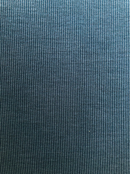 Mid-Blue Modal Rib Knit
