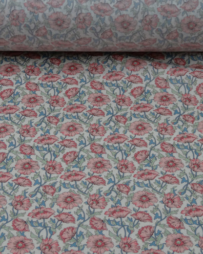 Floral Printed Cotton Voile - Pink