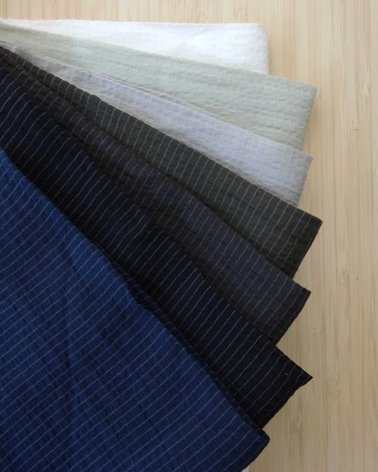 Remnant -Textured Linen Stripe