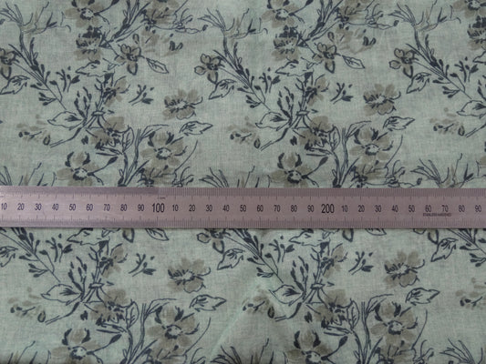 Remnant - 2.7m Lightweight Ramie Print #15- Floral