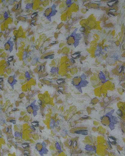 Remnant - 3m Lightweight Ramie Print #13- Abstract Flowers